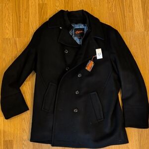 Egara Classic Navy Double-breasted Peacoat